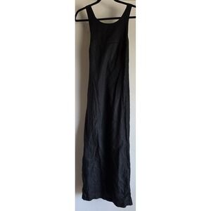 NY & Company Jumpsuit Size 12 Black Linen Sleeveless Casual Summer